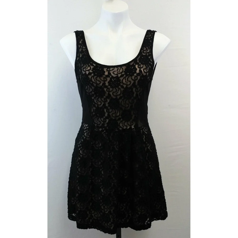 Love Tree Women Dress, Size Medium, black, cotton, nylon, spandex - Picture 1 of 5